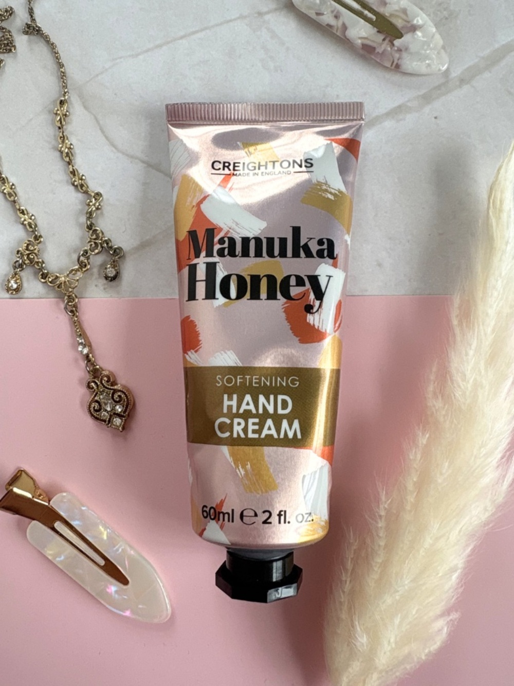 Creightons Made In England Manuka Honey Softening Hand Cream New Rose Gold Pink